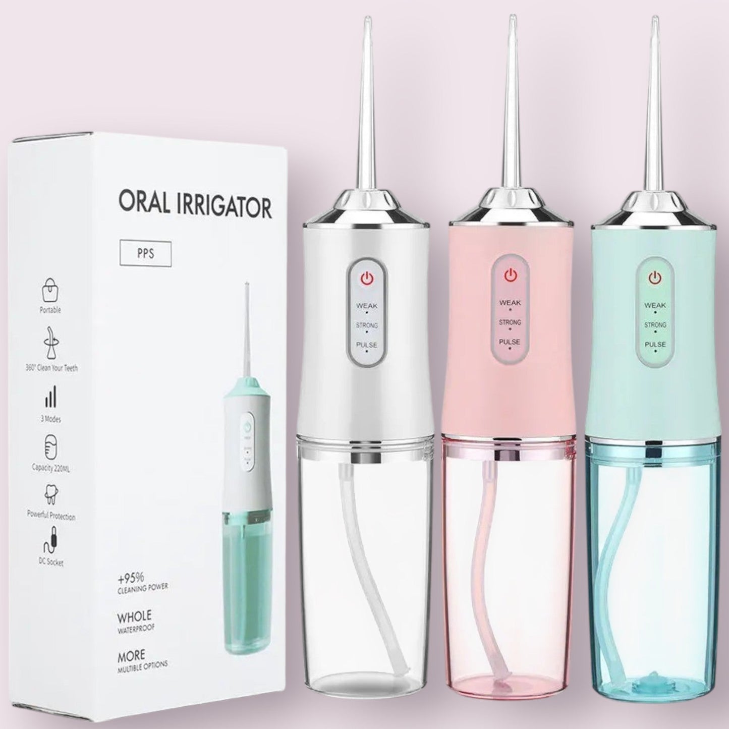 Irrigador Dental Portátil DentalFlow — Limpieza profunda en 60 segundos