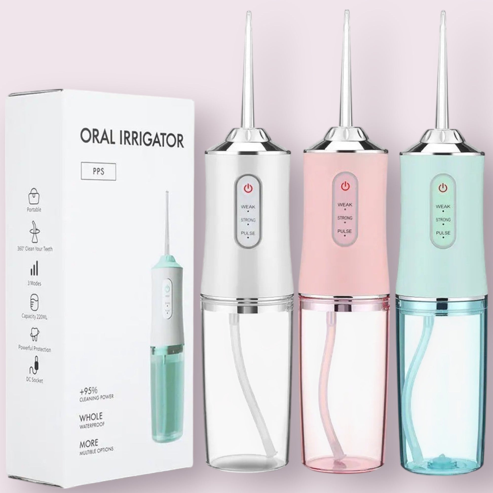 Irrigador Dental Portátil DentalFlow — Limpieza profunda en 60 segundos